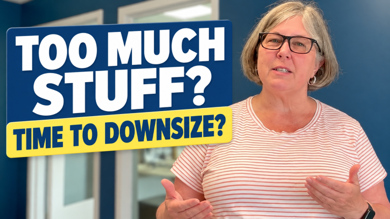 Richelle Ward discussing downsizing and what to do with accumulated belongings when preparing to sell a home in Connecticut.